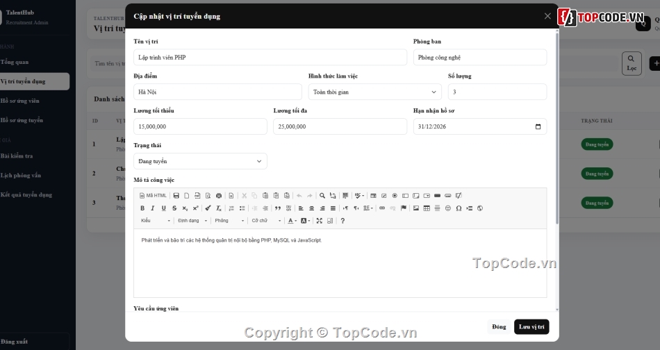 tuyển dụng,ứng dụng Web,Website Website tuyển dụng